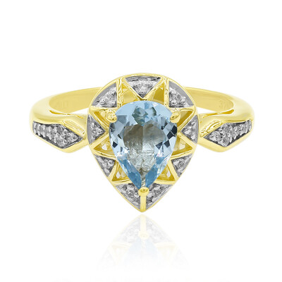 Gouden ring met een Medina Aquamarijn