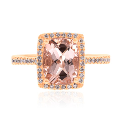 Gouden ring met een AAA morganiet