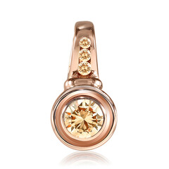 Gouden hanger met een VS1 Argyle-Rose de France-Diamant