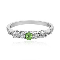 Zilveren ring met een Merelani Granaat