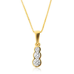 Gouden halsketting met een SI diamant