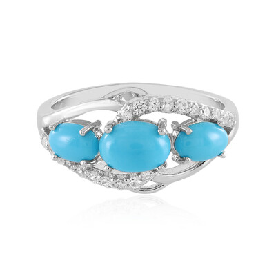 Zilveren ring met een Sleeping Beauty Turkoois (Faszination Türkis)