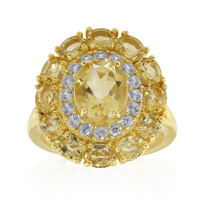 Zilveren ring met een citrien