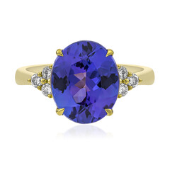 Gouden ring met een AAA tanzaniet (CIRARI)