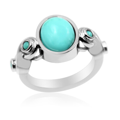 Zilveren ring met een Campitos Turkoois (Anne Bever)