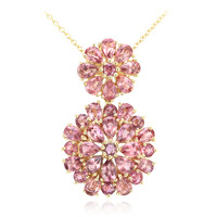 Gouden halsketting met Onverhitte Padparadscha Saffieren (AMAYANI)