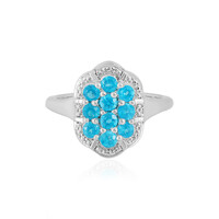 Zilveren ring met neon blauwe apatieten