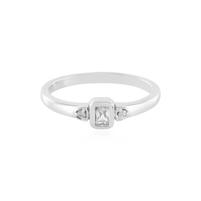 Zilveren ring met een zirkoon