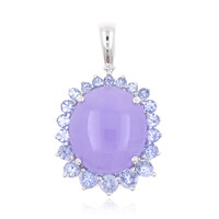 Gouden hanger met een lavendel jade