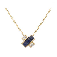 Gouden halsketting met Blauwe Ceylon saffieren (CIRARI)