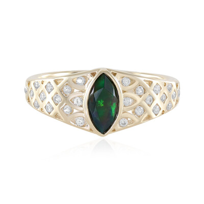 Gouden ring met een Mezezo opaal (de Melo)