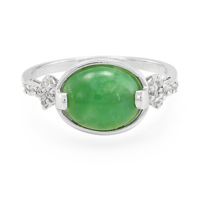 Zilveren ring met een keizerlijk chrysopraas