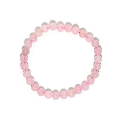 Armband met rozen kwartskristallen