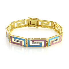 Zilveren armband met zirkonen