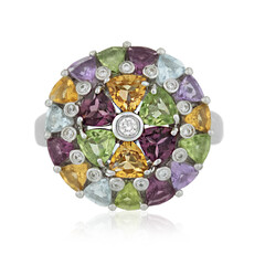Zilveren ring met amethisten