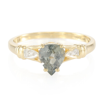 Gouden ring met een Onverhitte saffier (AMAYANI)