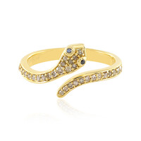 Zilveren ring met een PK Champagne Diamant