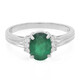 Zilveren ring met een Bahia-smaragd