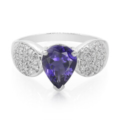 Zilveren ring met een Ceylon ioliet