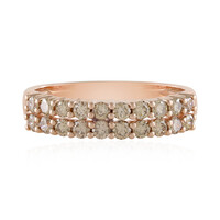 Gouden ring met SI2 Champagne Diamanten