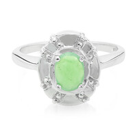 Zilveren ring met een keizerlijk chrysopraas