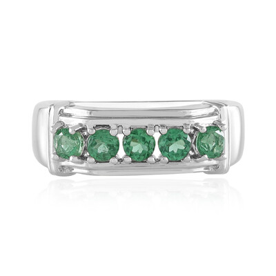 Zilveren ring met Groene Apatieten