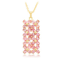 Gouden halsketting met Onverhitte Padparadscha Saffieren (AMAYANI)