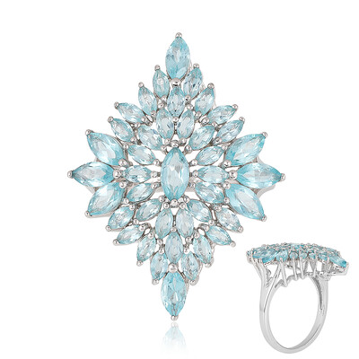 Zilveren ring met een Blauwe apatiet