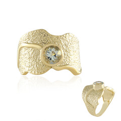 Zilveren ring met een groene amethist