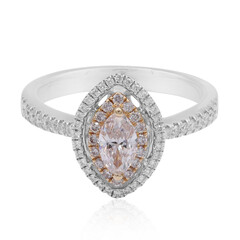Gouden ring met een roze SI diamant (CIRARI)