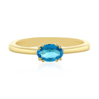 Zilveren ring met een neon blauwe apatiet
