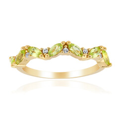 Zilveren ring met Birmese Peridoots