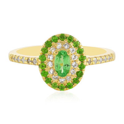 Zilveren ring met een tsavoriet
