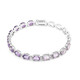 Zilveren armband met witte topaasstenen