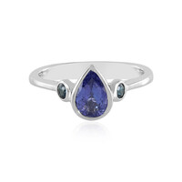 Zilveren ring met een tanzaniet (Adela Silber)