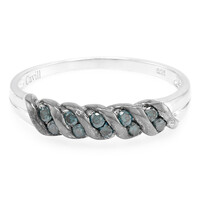Zilveren ring met Fancy diamanten
