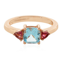 Zilveren ring met een hemel-blauwe topaas