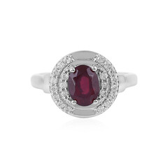 Zilveren ring met een Madagaskar Robijn