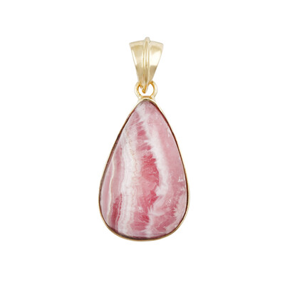 Zilveren hanger met een rhodochrosiet (Bali Barong)