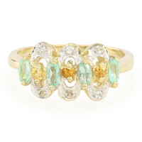 Gouden ring met Braziliaanse Paraiba toermalijnen