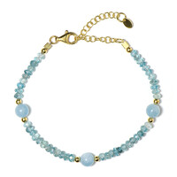 Zilveren armband met aquamarijnstenen