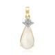 Gouden hanger met een Braziliaanse witte opaal