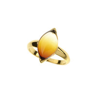 Zilveren ring met een Baltische barnsteen