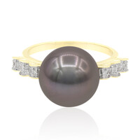 Gouden ring met een Tahiti parel (TPC)