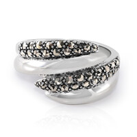 Zilveren ring met marcasieten