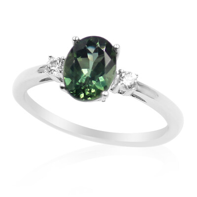 Zilveren ring met een Chroom apatiet