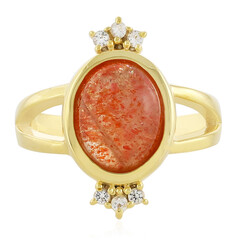 Zilveren ring met een zonnesteen