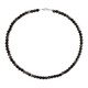 Zilveren halsketting met Zilver Obsidianen