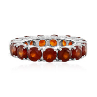 Zilveren ring met hessoniet granaten