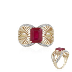 Gouden ring met een Madagaskar Robijn (Ornaments by de Melo)
